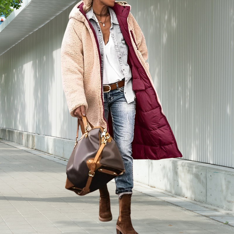 Damen Winterjacke Lang Gefüttert