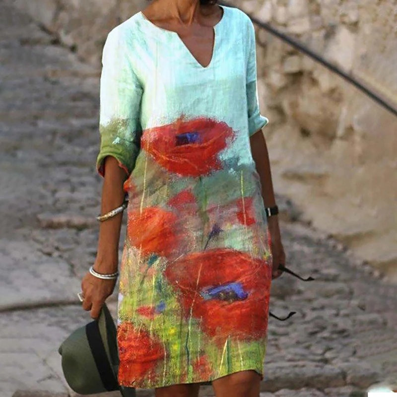 Eveloria Damenkleid Blumenmuster