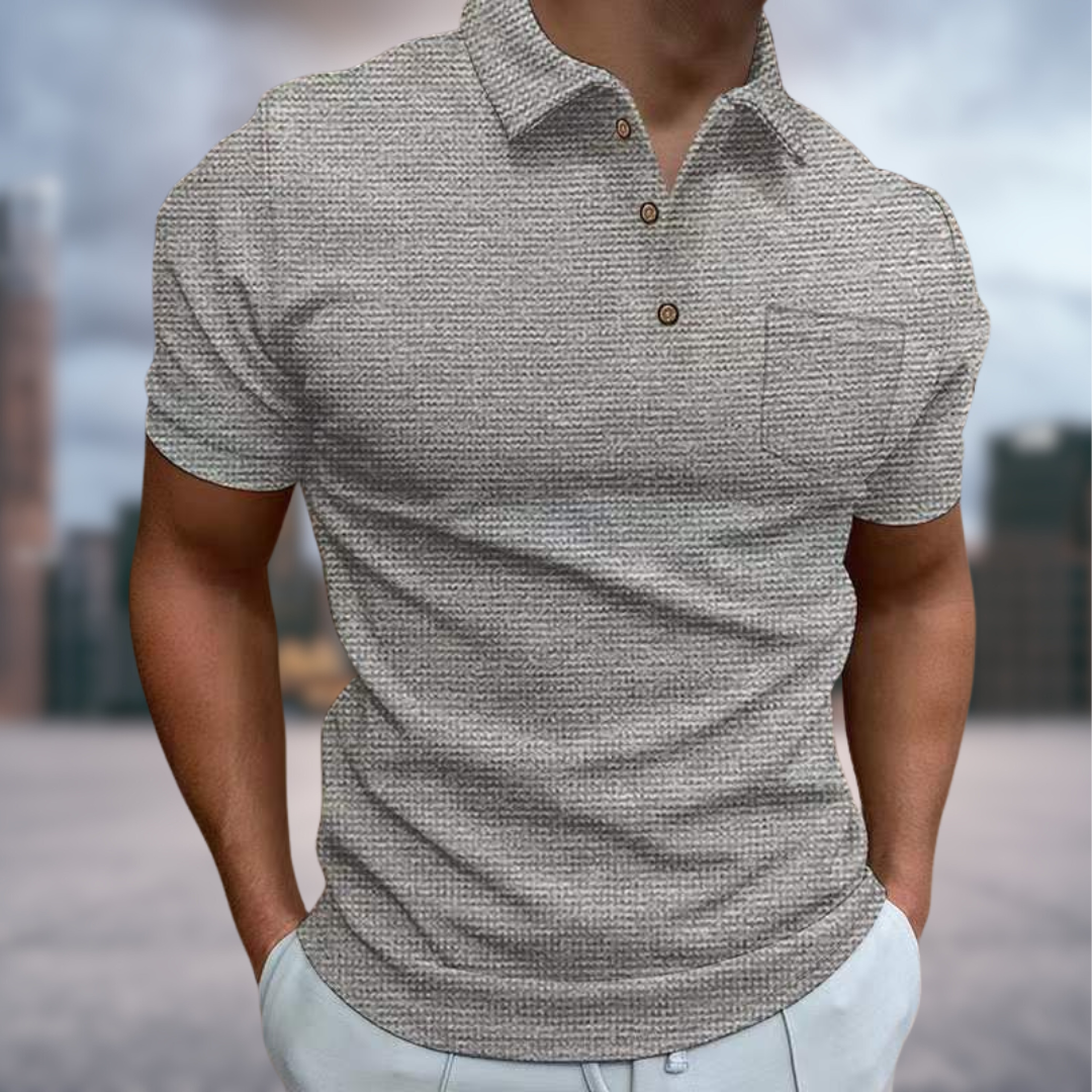 Eveloria Herren Poloshirt Strukturiert Sommer