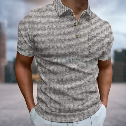 Eveloria Herren Poloshirt Strukturiert Sommer