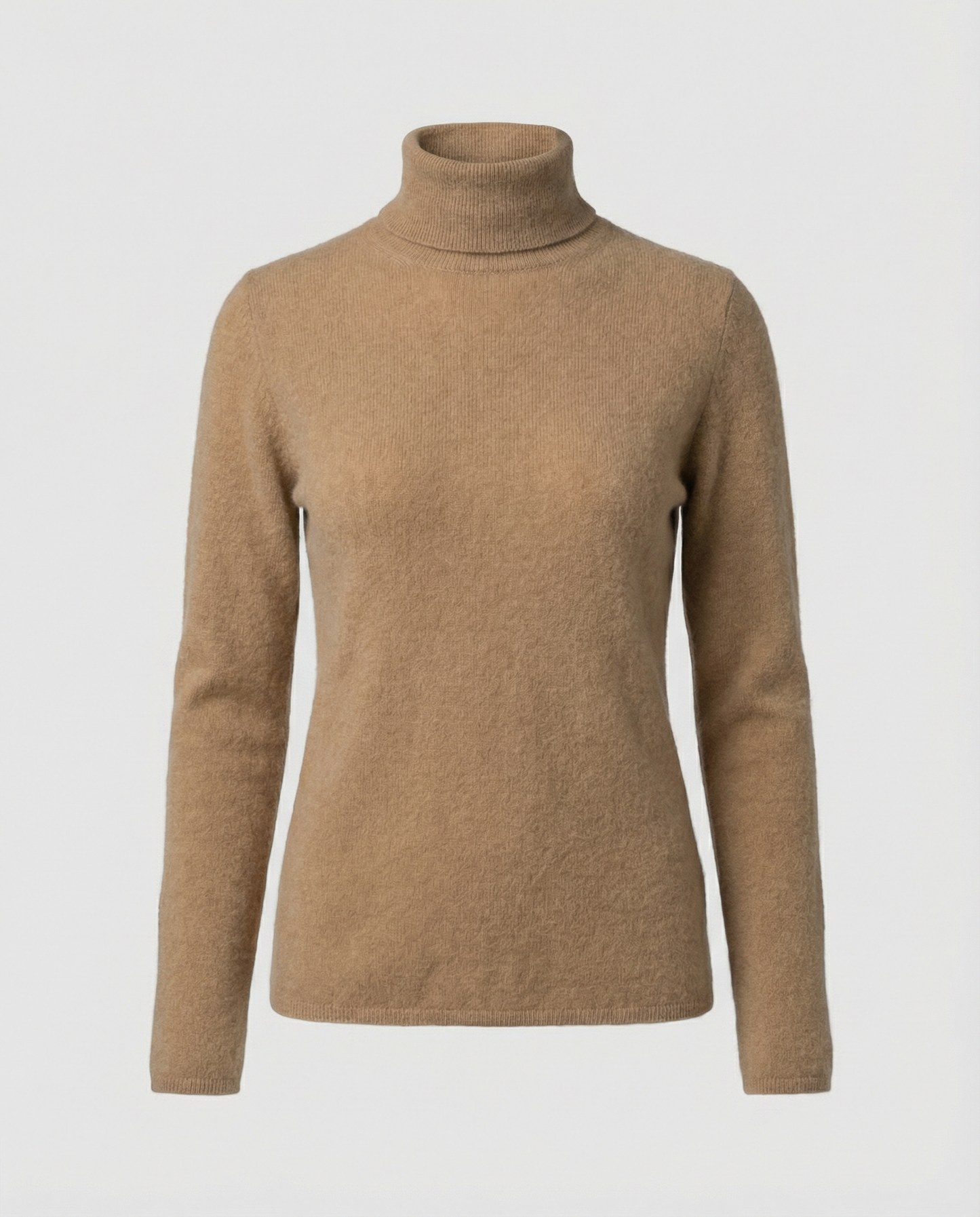 Eveloria Damen Rollkragenpullover Weich Warm Beige