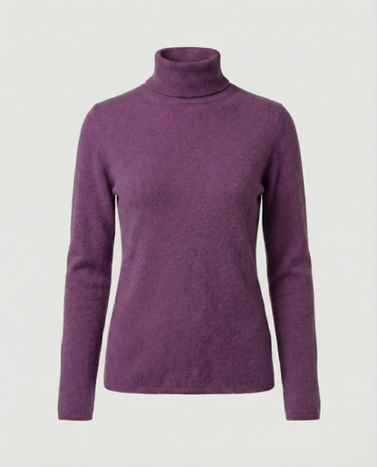 Eveloria Damen Rollkragenpullover Weich Warm Beige
