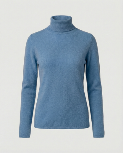 Eveloria Damen Rollkragenpullover Weich Warm Beige
