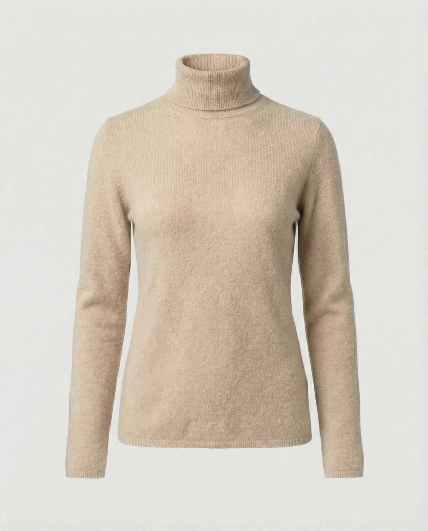 Eveloria Damen Rollkragenpullover Weich Warm Beige