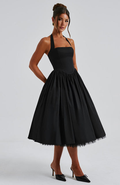 Damen Halter Midi Kleid Hochzeitsgäste Lydia