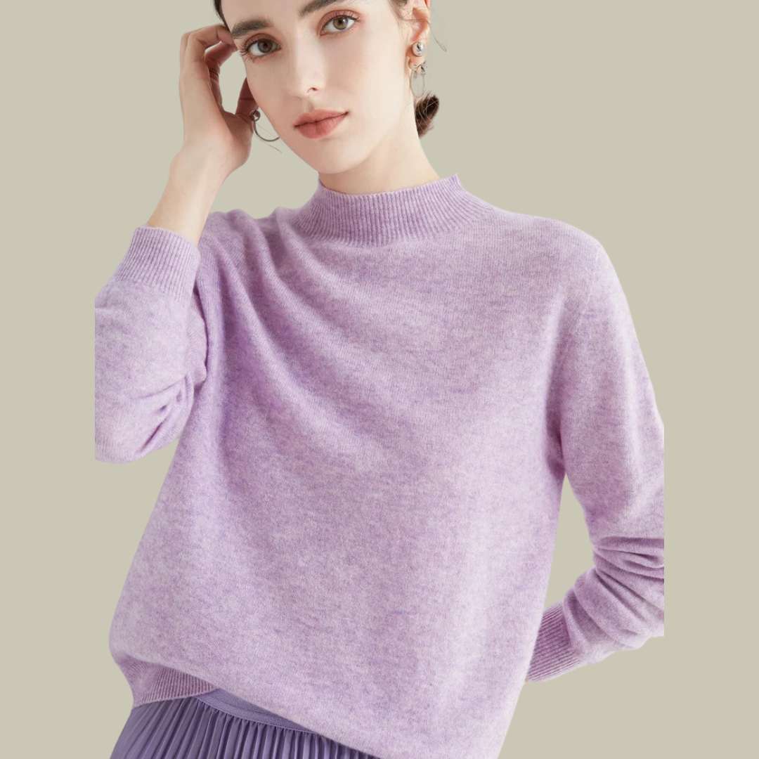 Damen Rollkragenpullover Merinowolle Winter