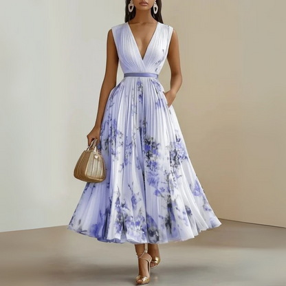 Damen Ärmelloses Maxikleid Fließend Sommerkleid