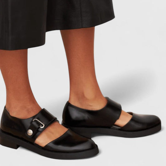 Damen Laufschuhe Rundspitze Slip-On Schwarz - Eveloria