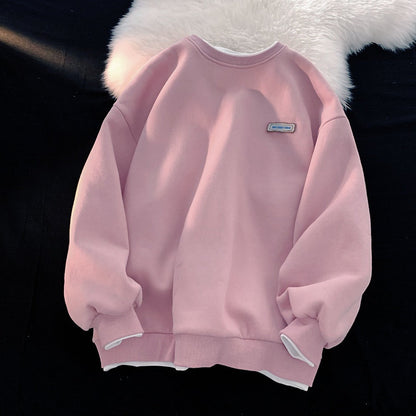 Damen Sweatshirt Rundhalsausschnitt Langarm Derna