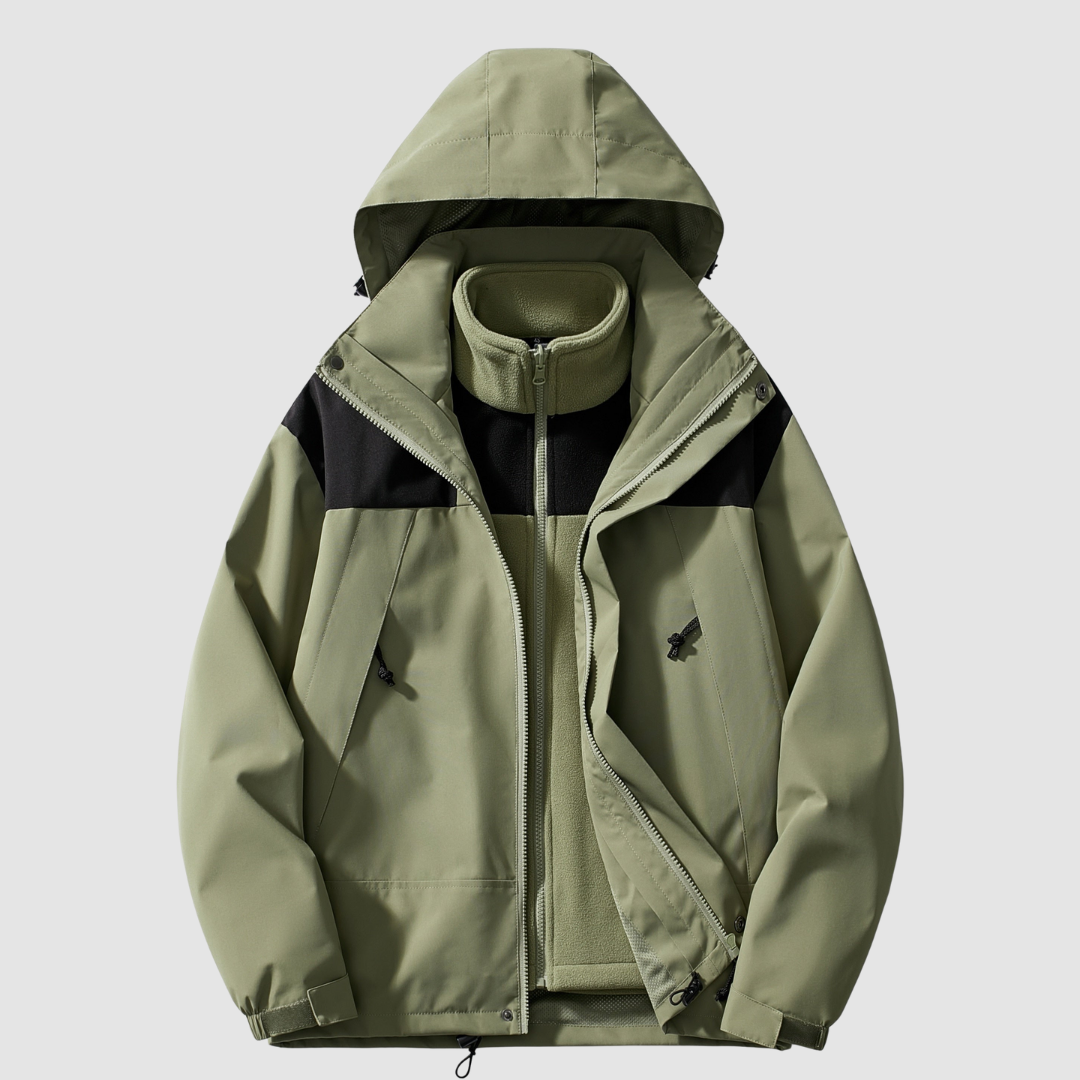 Damen 3-in-1 Fleece Winterjacke Komfort