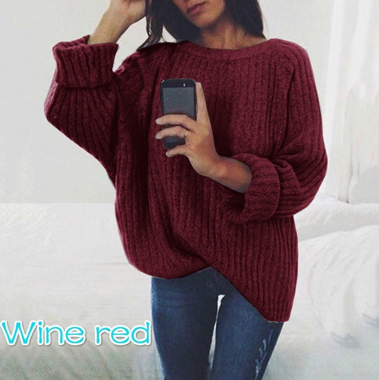 Damen Strickpullover Übergroßer Schnitt Strukturiert Beige