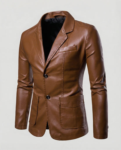 Herren Lederblazer Elegant Leder