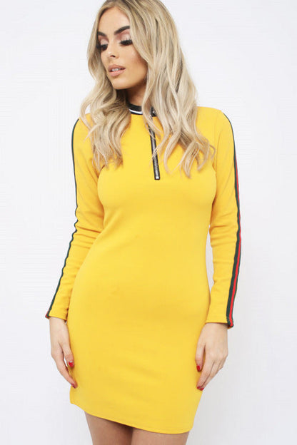Damen Freizeitkleid Hochgeschlossener Kragen Sportlich