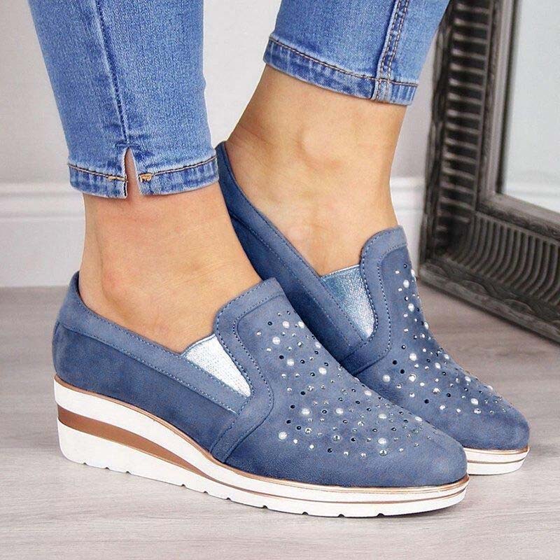 Eveloria Damen Keilschuhe Lässig