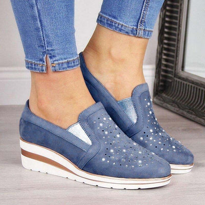 Eveloria Damen Keilschuhe Lässig