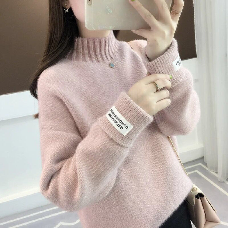 Damen Rollkragenpullover Strukturiertes Strickmuster Eveloria