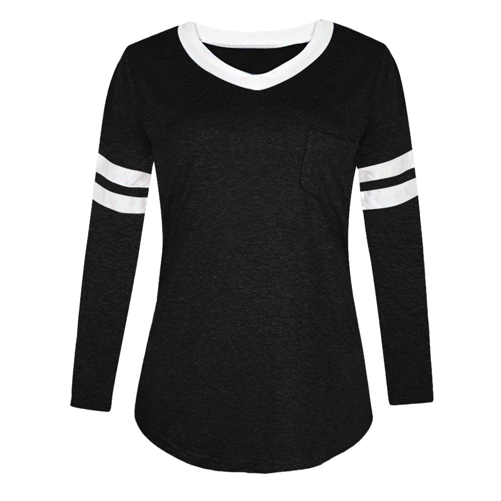 Damen Pullover Streifen-Design Lässig Beige
