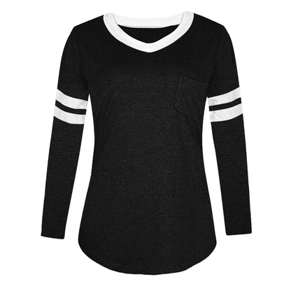 Damen Pullover Streifen-Design Lässig Beige
