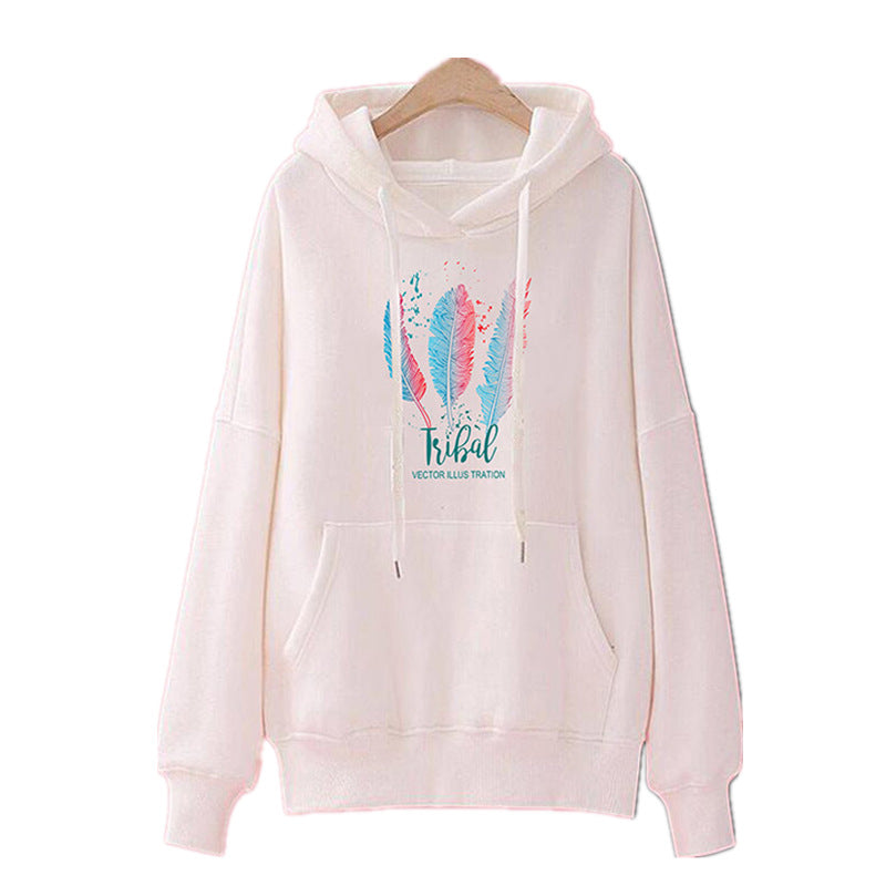 Damen Kapuzenpullover Tribal-Druck Weich Grün
