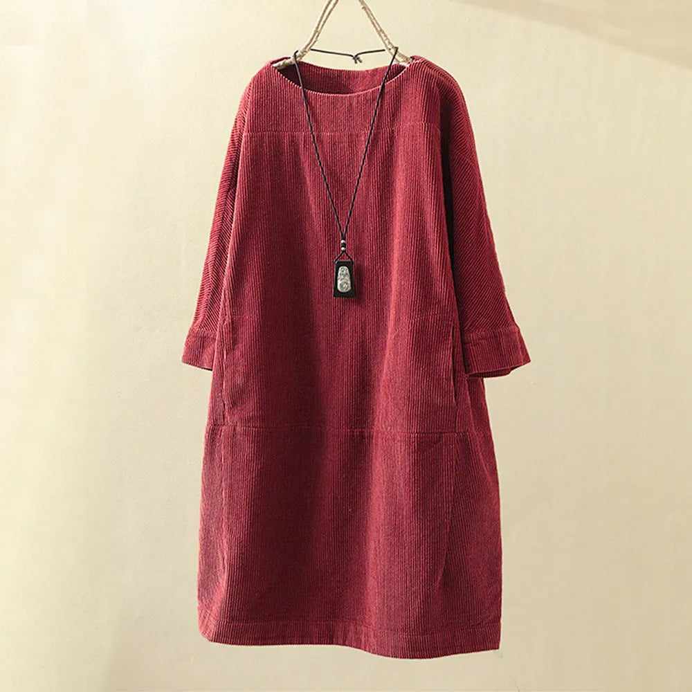 Damen Bluse Kleid Elegantes Seidenkleid - Eveloria