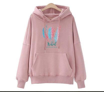 Damen Kapuzenpullover Tribal-Druck Weich Grün - Eveloria