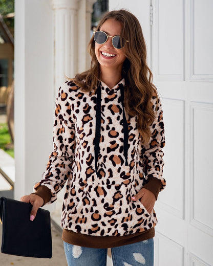 Damen Kapuzenpullover Leopardenmuster Eveloria - Eveloria