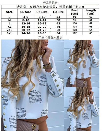 Damen Langarmshirt Eveloria mit Schriftzug und Knöpfen