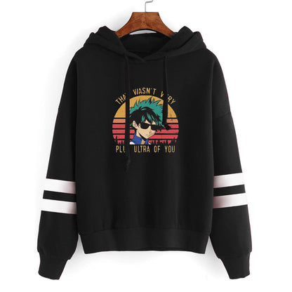 Damen Kapuzenpullover Grafikdruck Farbstreifen Eveloria