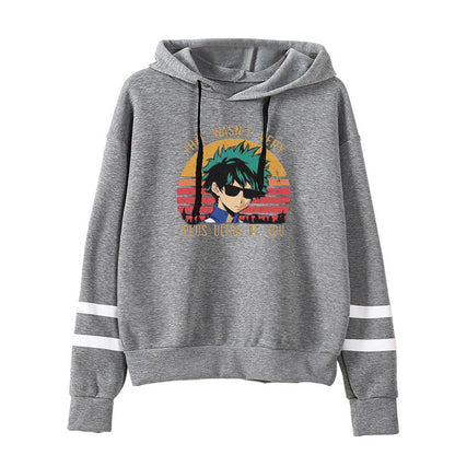 Damen Kapuzenpullover Grafikdruck Farbstreifen Eveloria