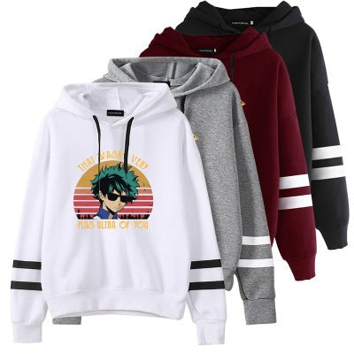 Damen Kapuzenpullover Grafikdruck Farbstreifen Eveloria - Eveloria