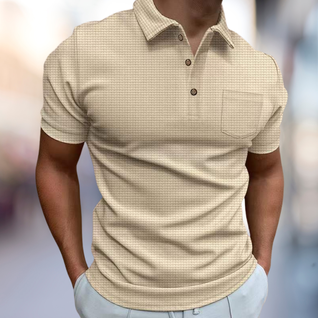 Eveloria Herren Poloshirt Strukturiert Sommer
