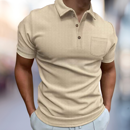 Eveloria Herren Poloshirt Strukturiert Sommer
