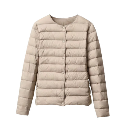 Damen Leichte Gesteppte Pufferjacke Frühling