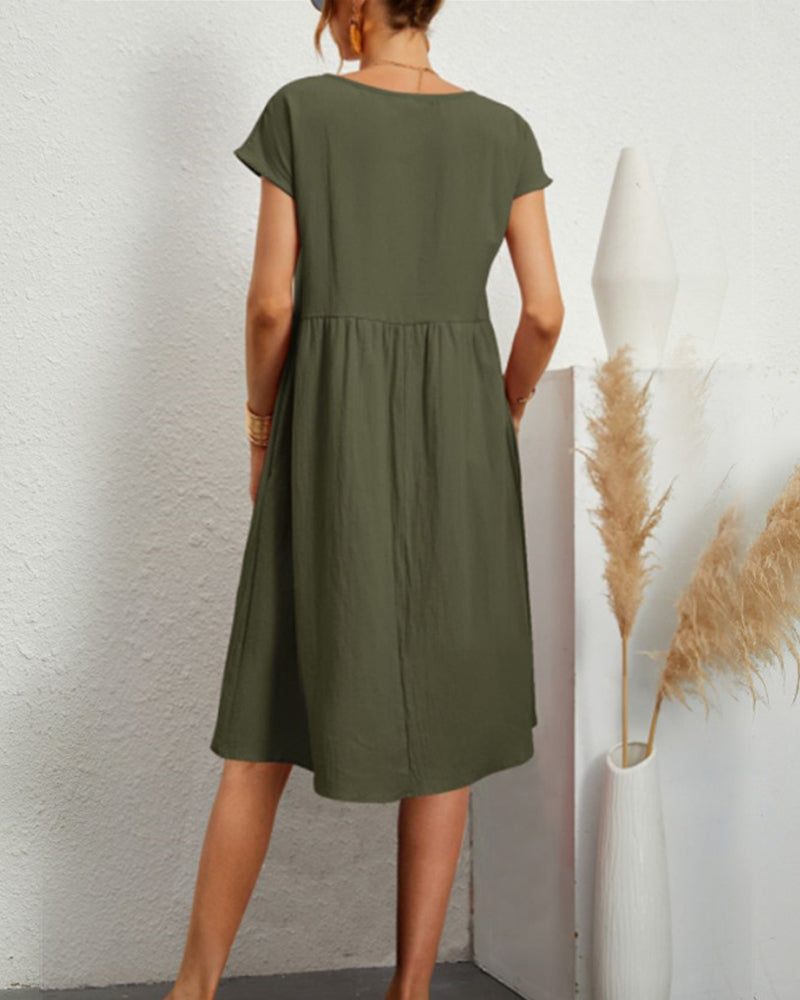 Eveloria Damenkleid Rundhalsausschnitt - Eveloria