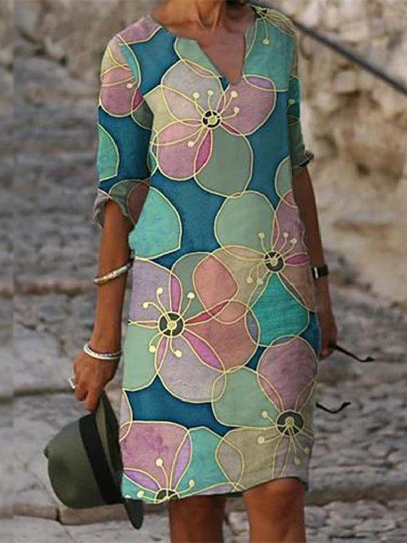 Eveloria Damenkleid Blumenmuster