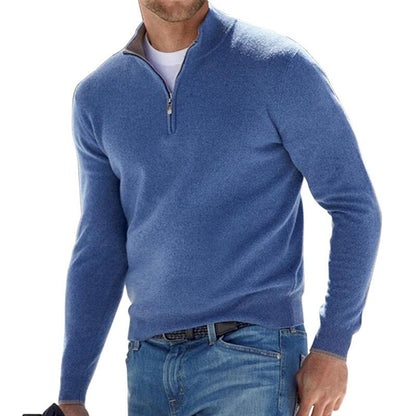 Herren Zip-Shirt Langarm mit Reißverschluss