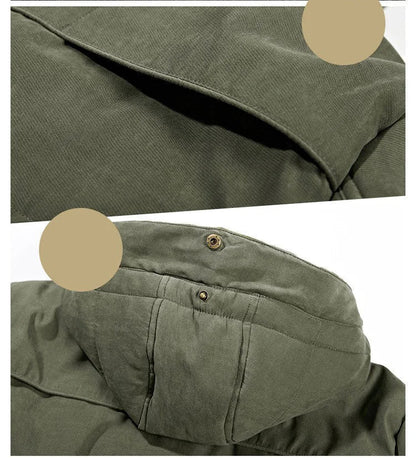 Herren Winterjacke Lang Mit Kapuze