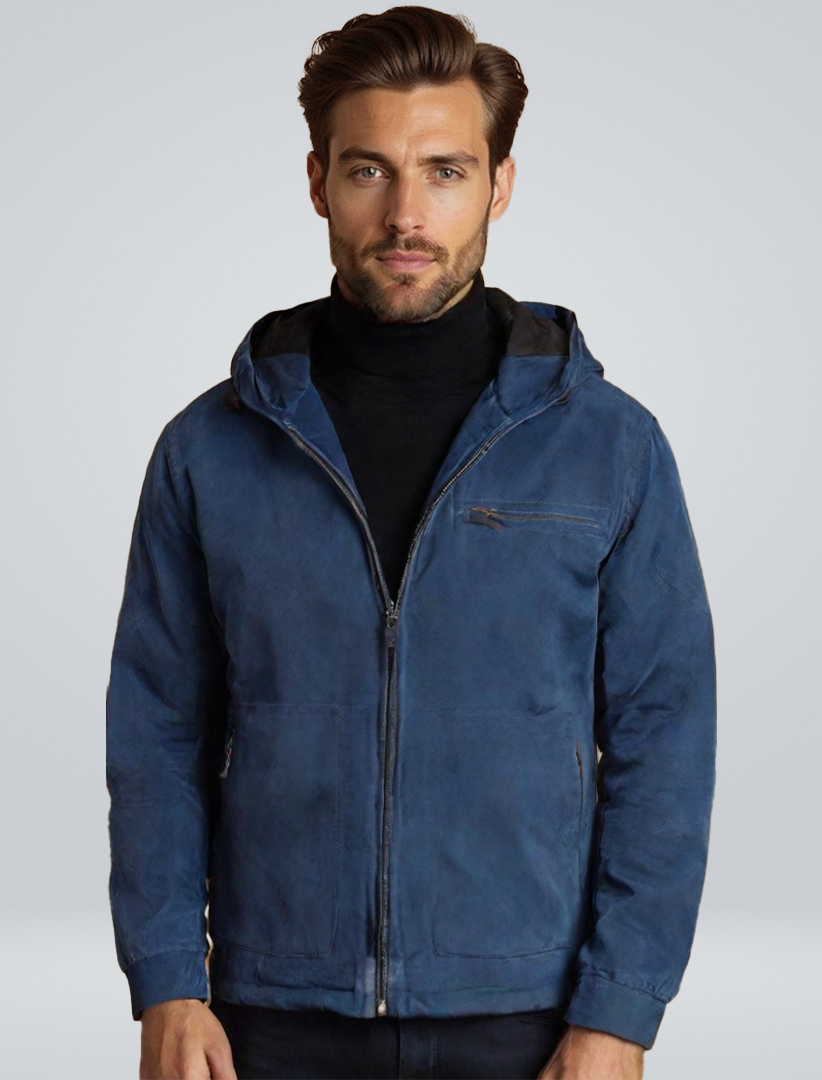 Herren Hoodie-Jacke Warm Fleece Schwarz - Norvielle
