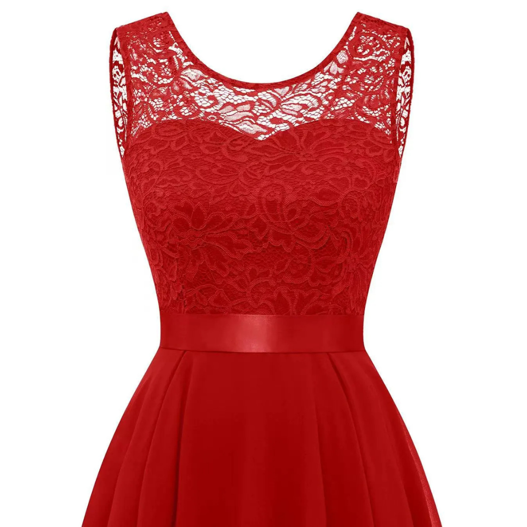 Damen Elegantes Midi Kleid Hochzeitsgast