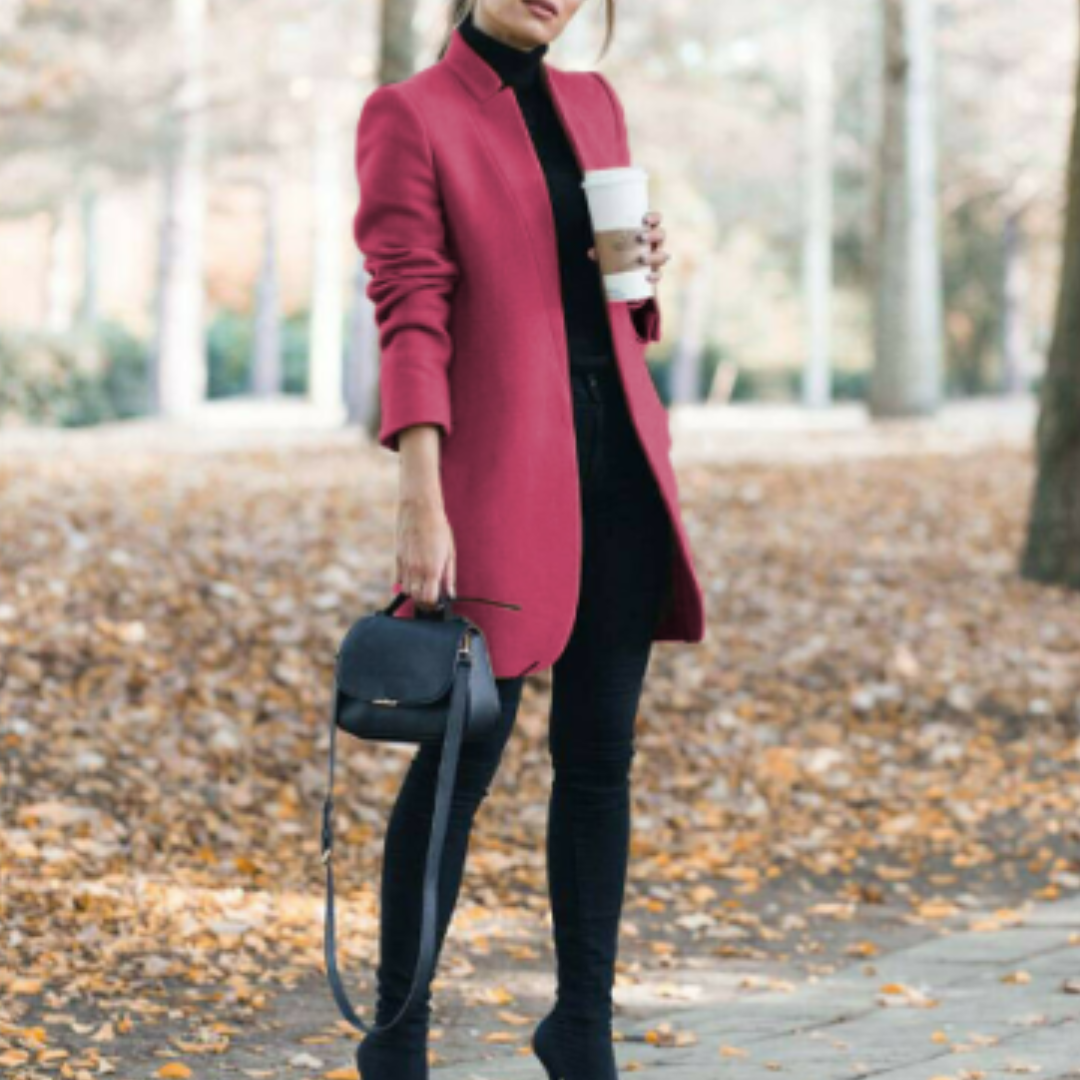 Damen Stehkragen Wintermantel Zeitloses Design