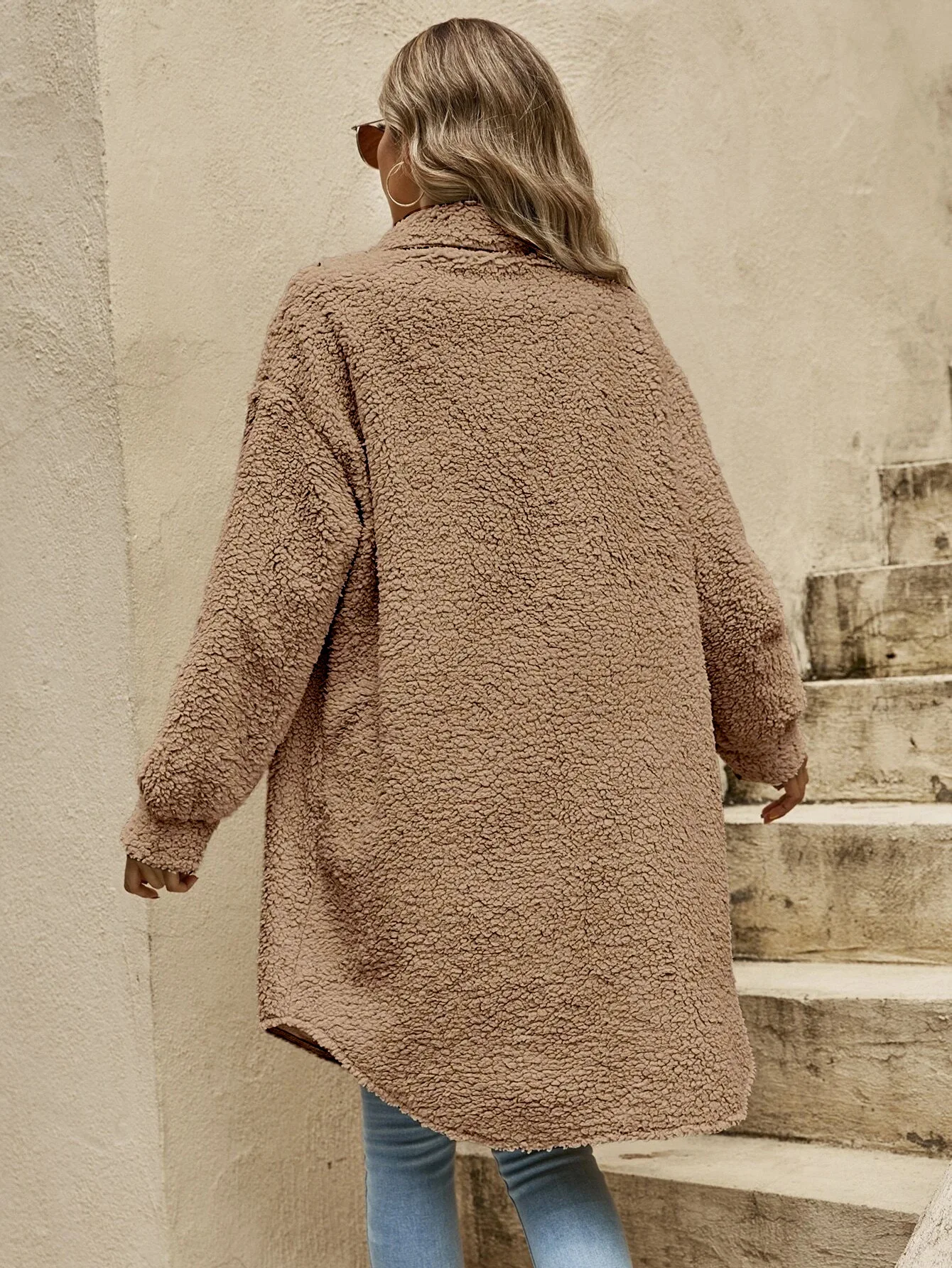 Damen Fleecejacke Bequem Elegant Grau