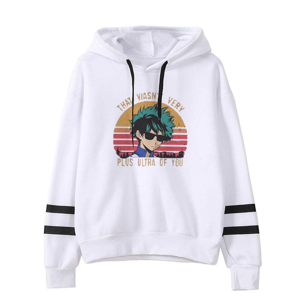 Damen Kapuzenpullover Grafikdruck Farbstreifen Eveloria