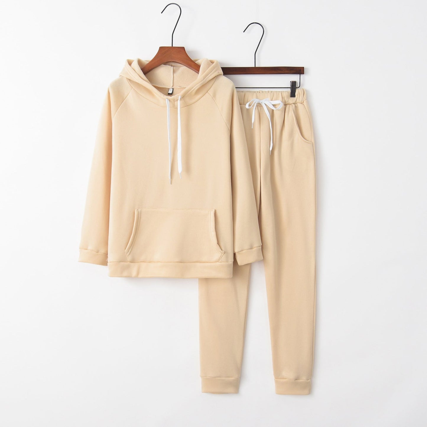 Damen Sportanzug Set Hoodie Jogginghosen Bequem Grau Eveloria