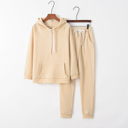 Damen Sportanzug Set Hoodie Jogginghosen Bequem Grau Eveloria