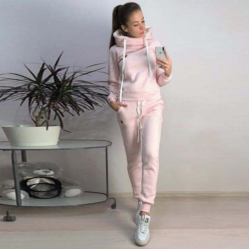 Damen Hoodie Jogginghose Set Eveloria Baumwolle Bequem