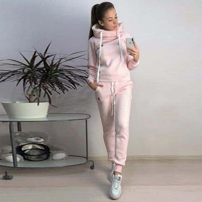 Damen Hoodie Jogginghose Set Eveloria Baumwolle Bequem
