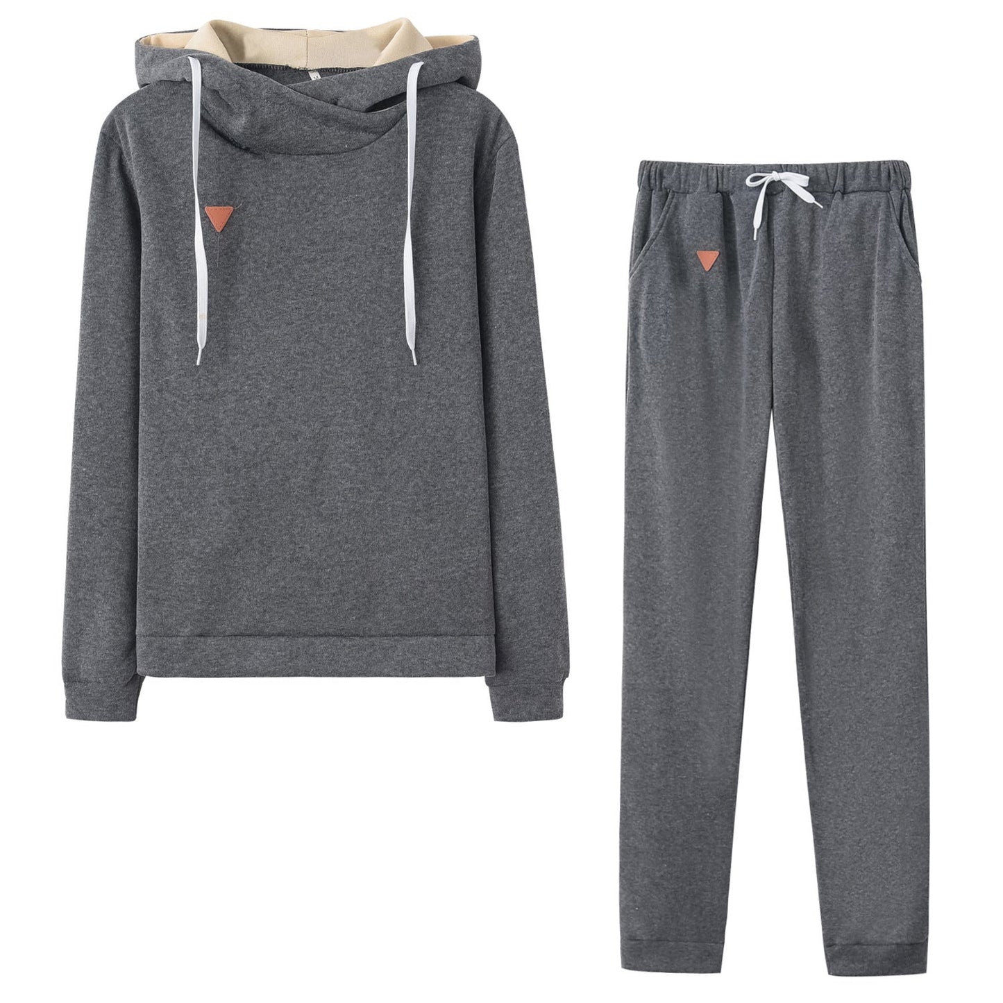 Damen Hoodie Jogginghose Set Eveloria Baumwolle Bequem