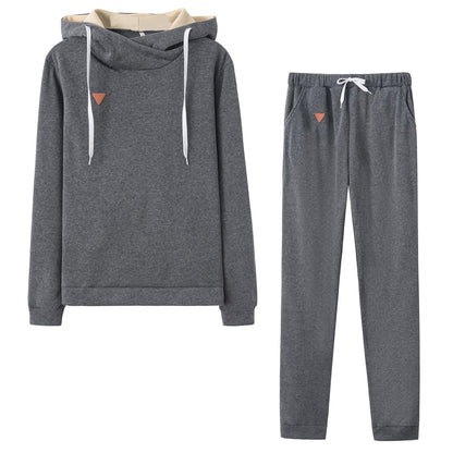 Damen Hoodie Jogginghose Set Eveloria Baumwolle Bequem