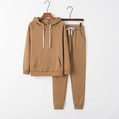 Damen Sportanzug Set Hoodie Jogginghosen Bequem Grau Eveloria