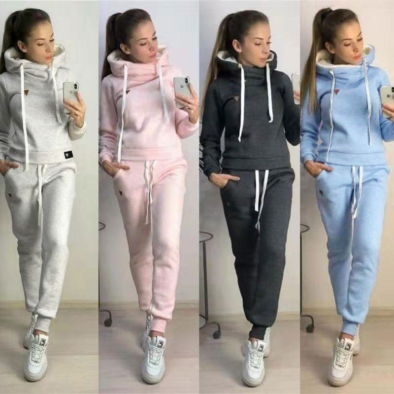 Damen Hoodie Jogginghose Set Eveloria Baumwolle Bequem - Eveloria